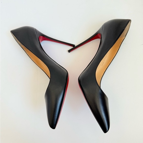 Christian Louboutin Black Nappa Leather Pigalle Follies 100mm pumps EU 40.5 - Picture 4 of 10